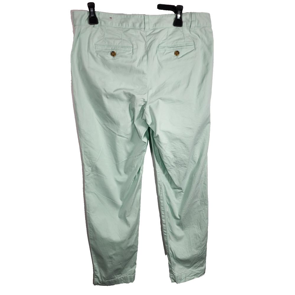 Talbots Womens The Weekend Chino Pants Size 10 Tapered Mint Green Casual Chic - Picture 2 of 8